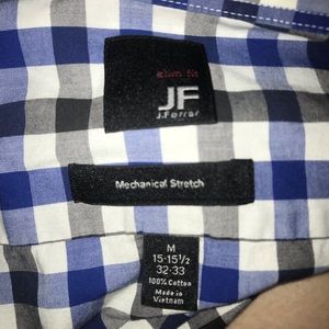J Ferrar plaid button down